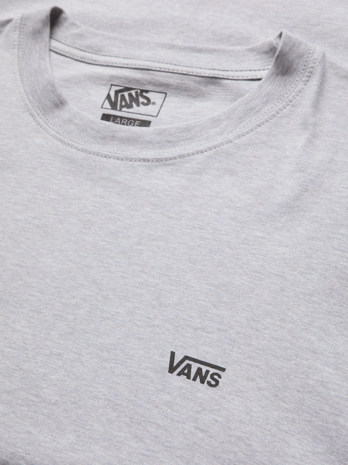 Vans Men's Classic Fit Left Chest Logo Grey Short Sleeve T-Shirt Tee