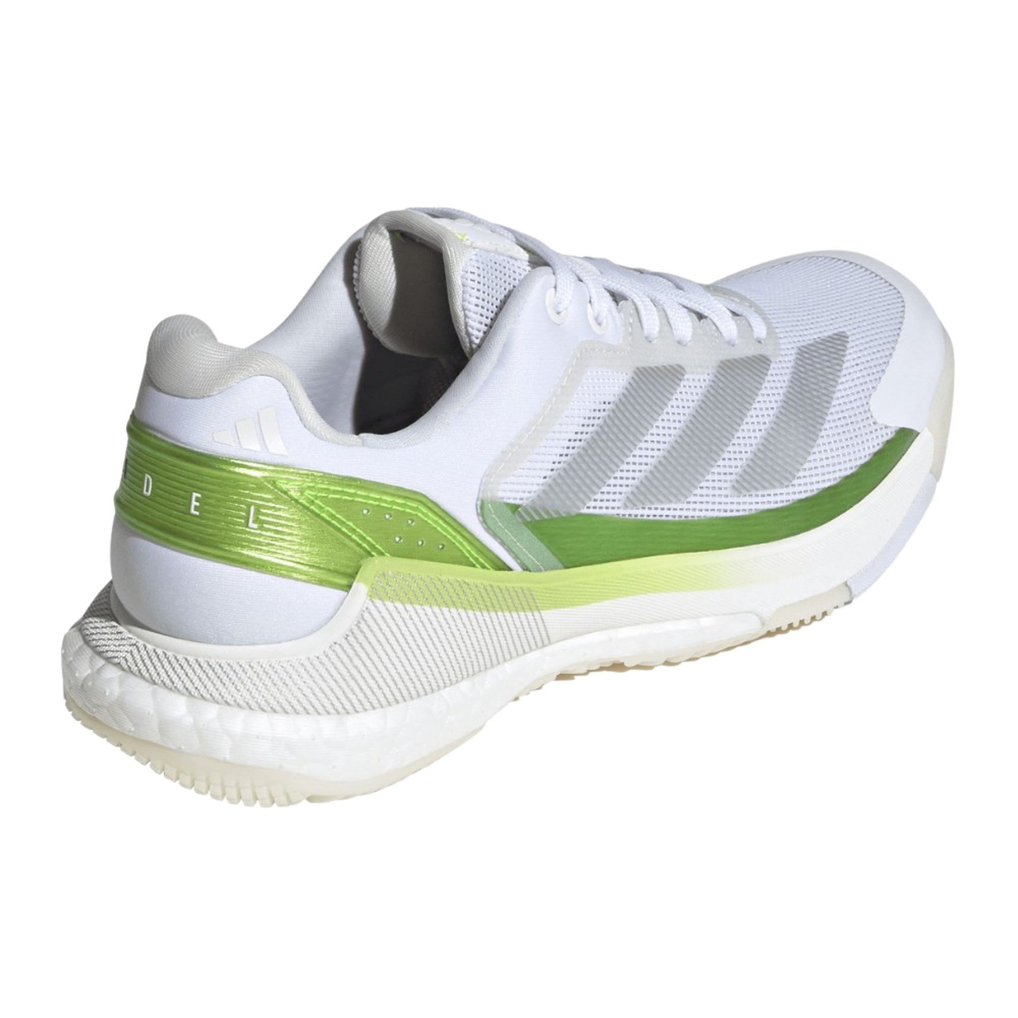 Adidas Crazyquick Boost W Padel Shoes - White/Lucid Lemon - Heel