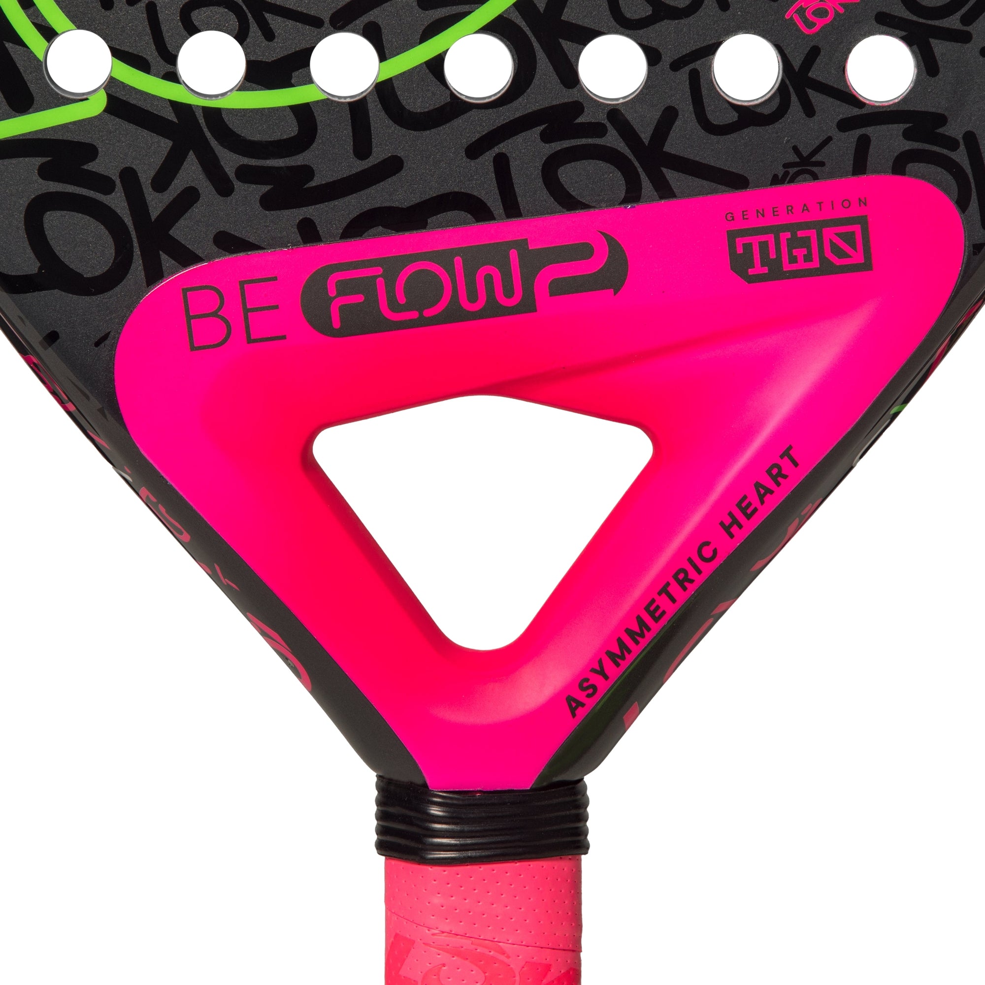 LOK Be Flow Gen 2 Padel Racket - Pink - Heart