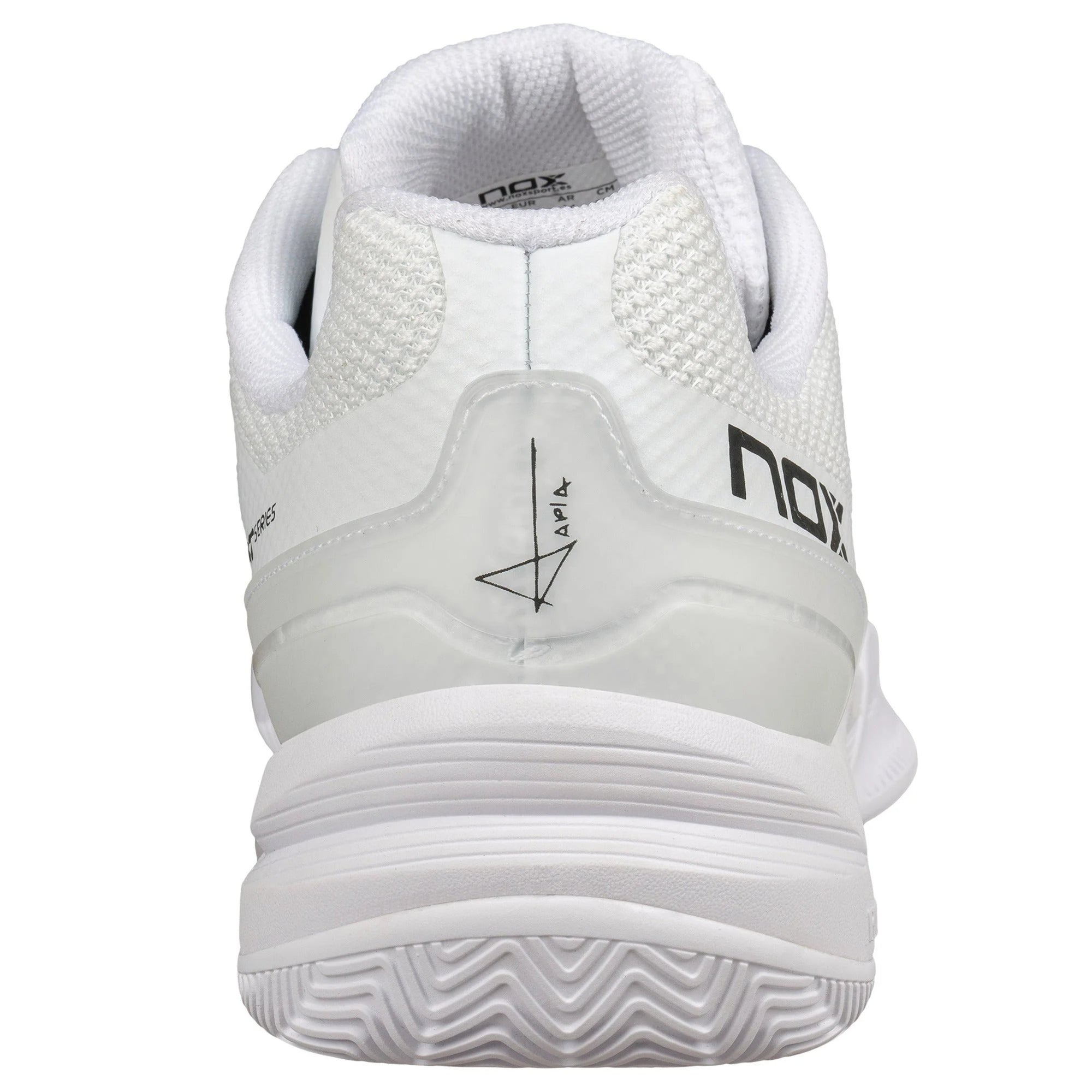 NOX AT10 Pro Padel Shoes - White - Heel