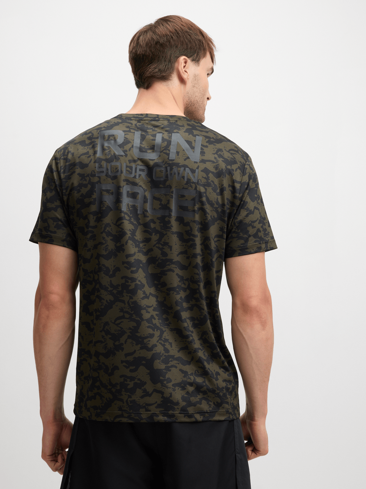 TS Men's Run Your Pace All-Over Print Fatigue Performance Tee