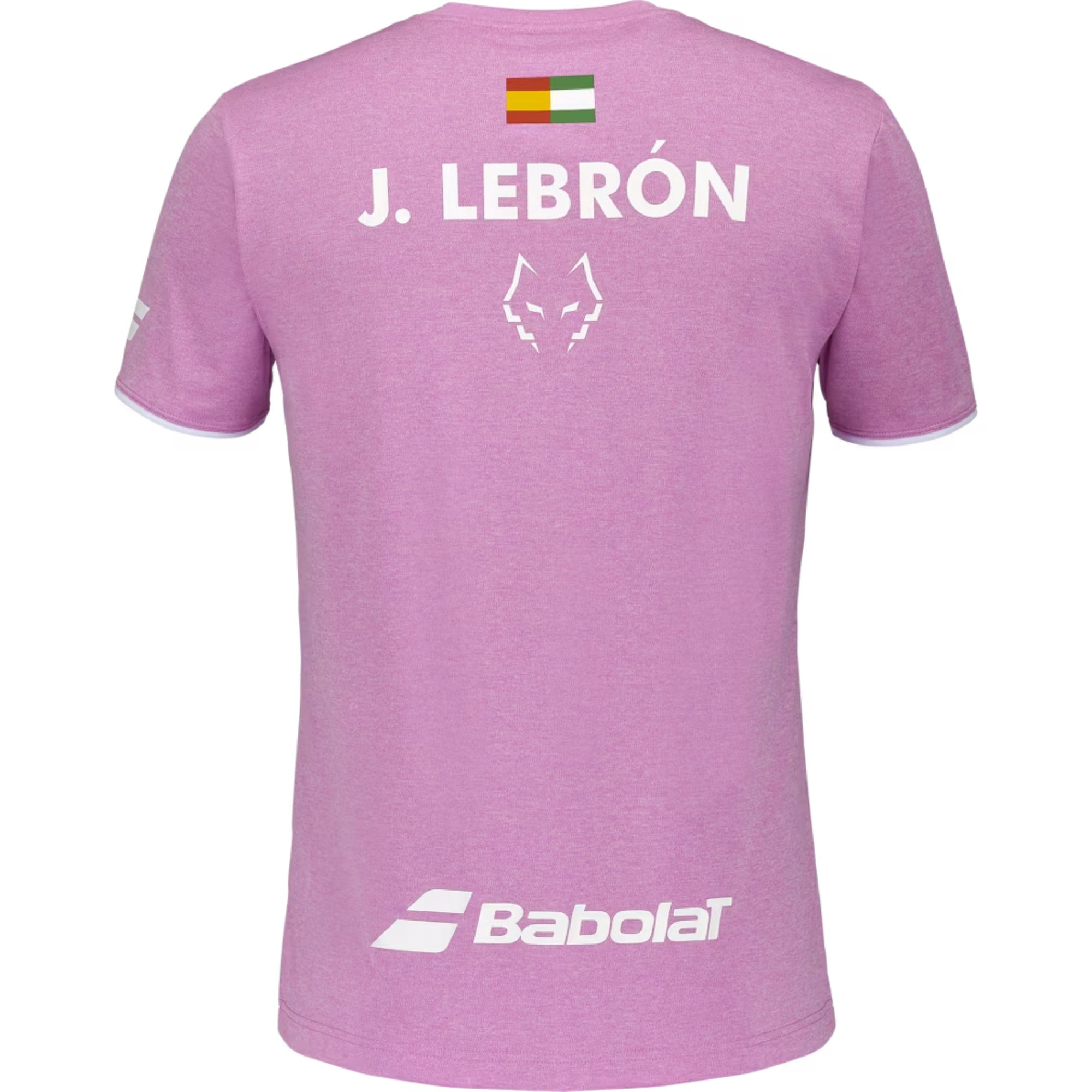 Babolat Crew Neck Tee Juan Lebron Edition - Pink - Back