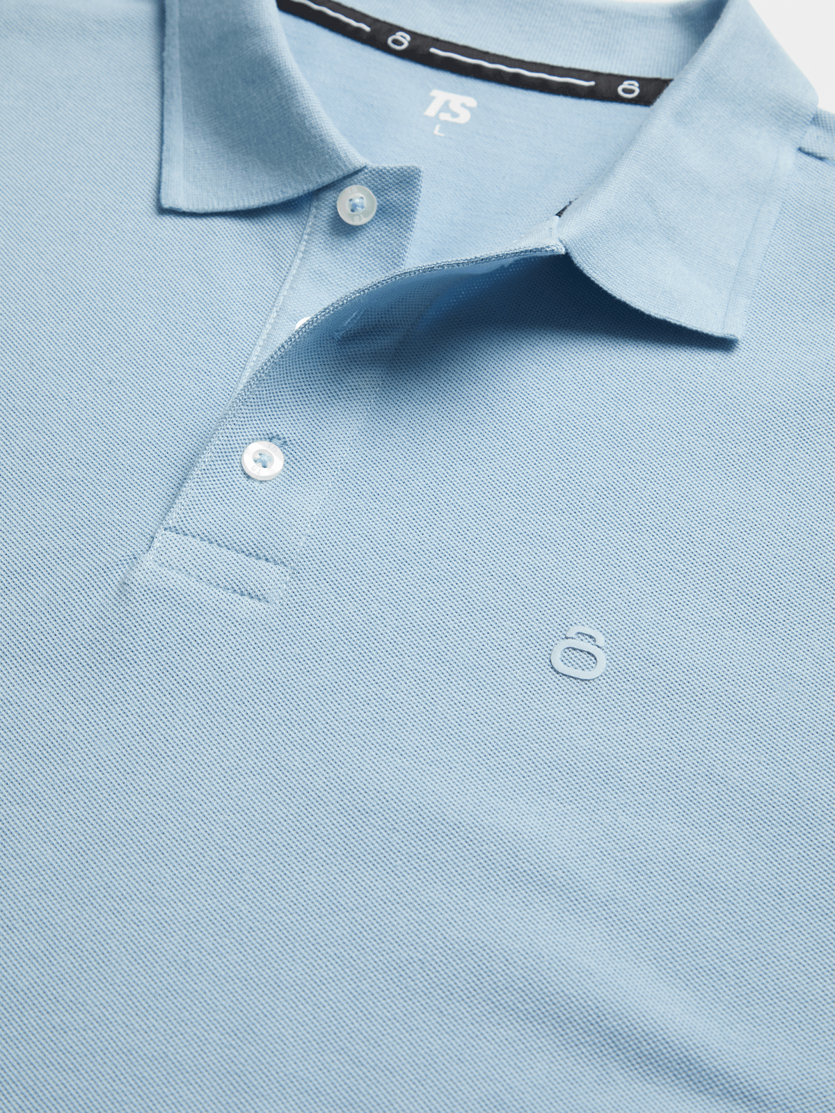 Men's Aqua Blue Pique Polo Shirt - Performance Cotton Short Sleeve Golfer Top