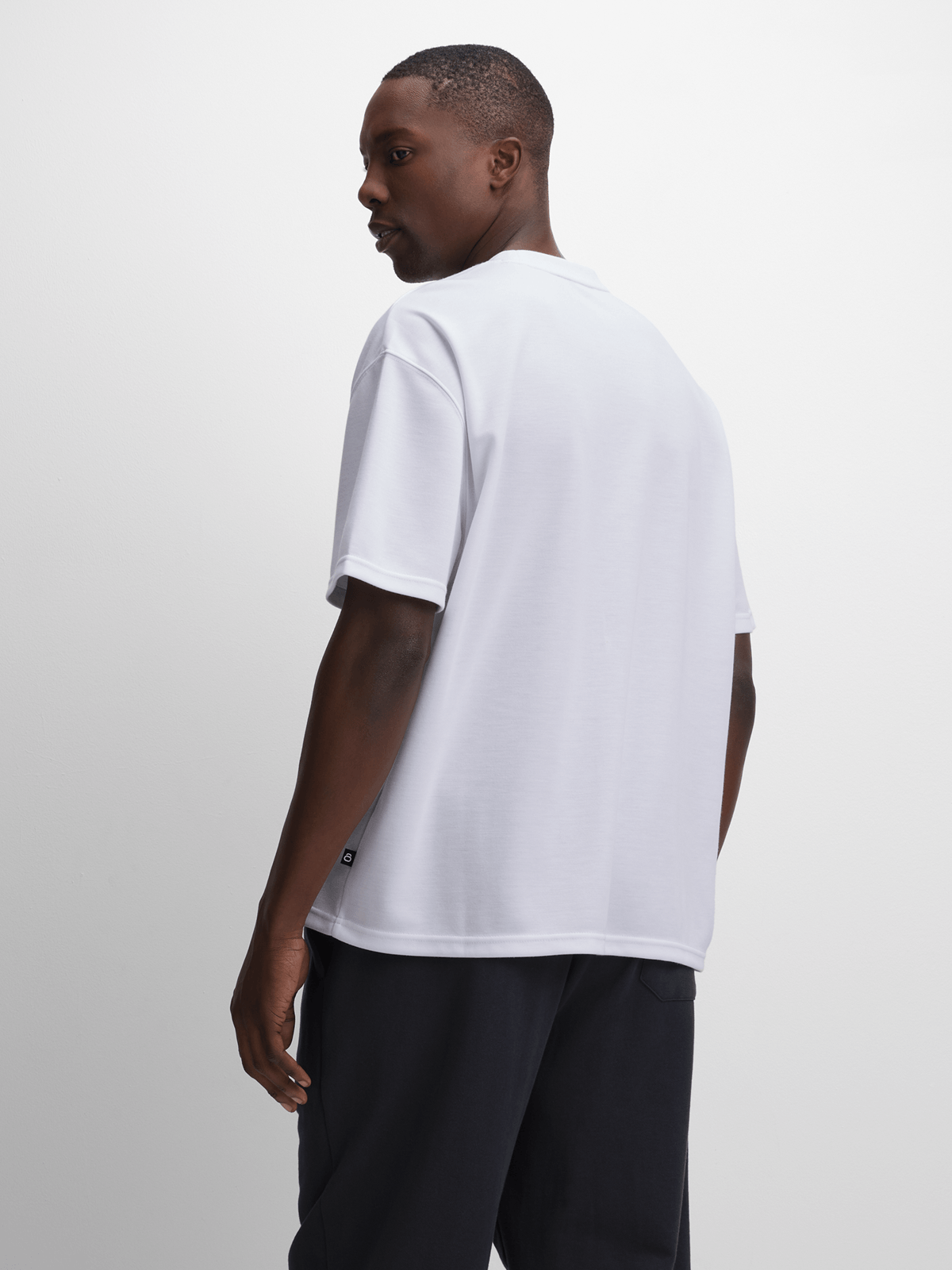 Men's Premium Interlock Tonal White Tee – Soft, Durable, Workout & Style