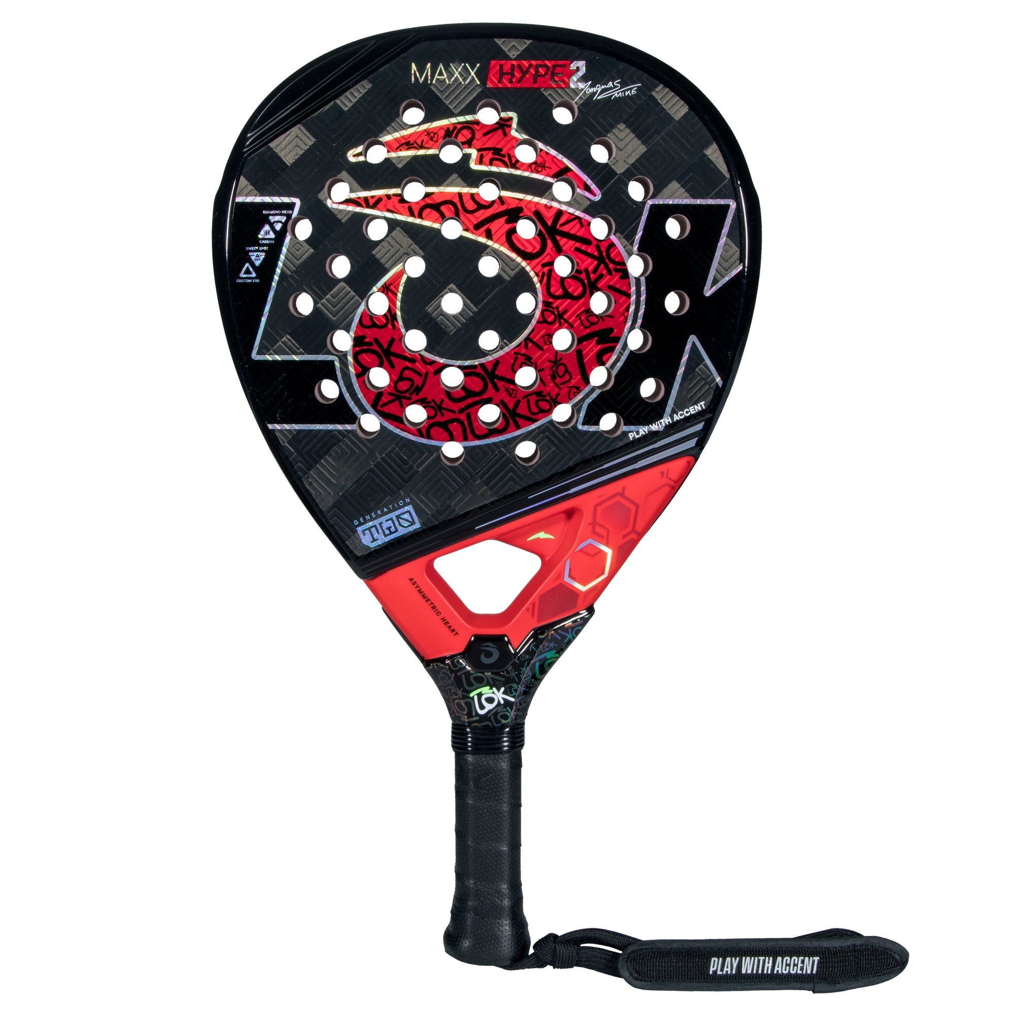 LOK Maxx Hype Gen 2 Padel Racket - Logo