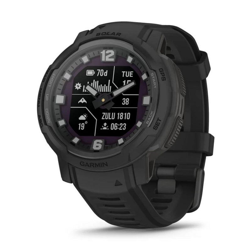 Garmin Instinct Crossover Solar Tactical GPS Multisport Watch - Durable Outdoor Navigator