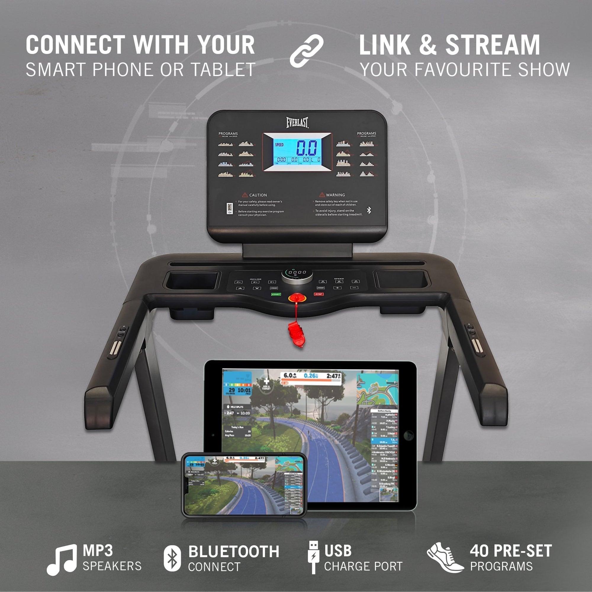 EVERLAST ECHO TREADMILL with Bluetooth & Fitness Apps