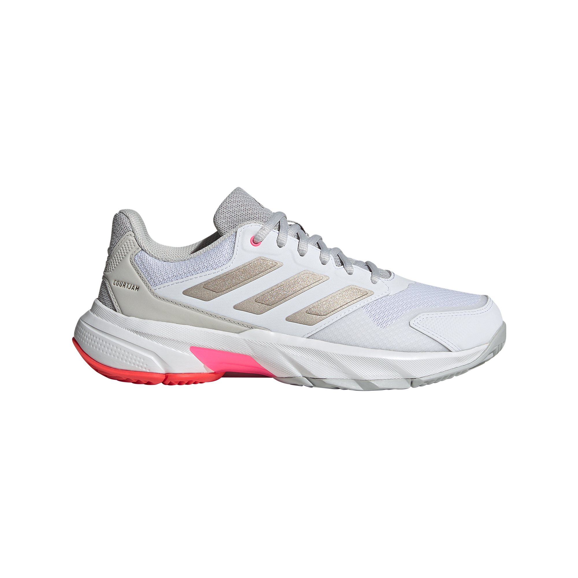 Adidas Courtjam Control 3 Tennis Shoes Cloud White / Iron Metallic