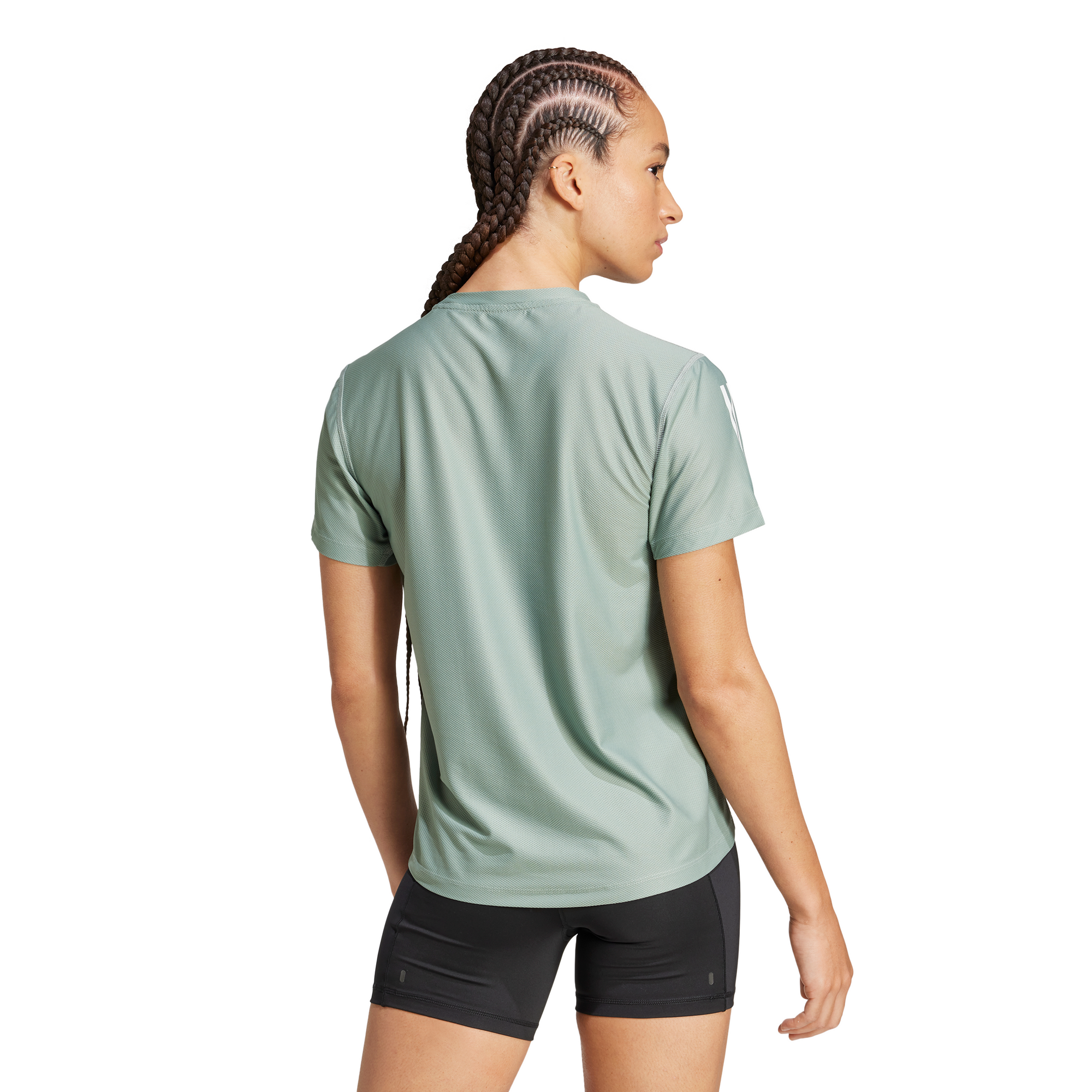 Adidas Own The Run Tee Silver Green