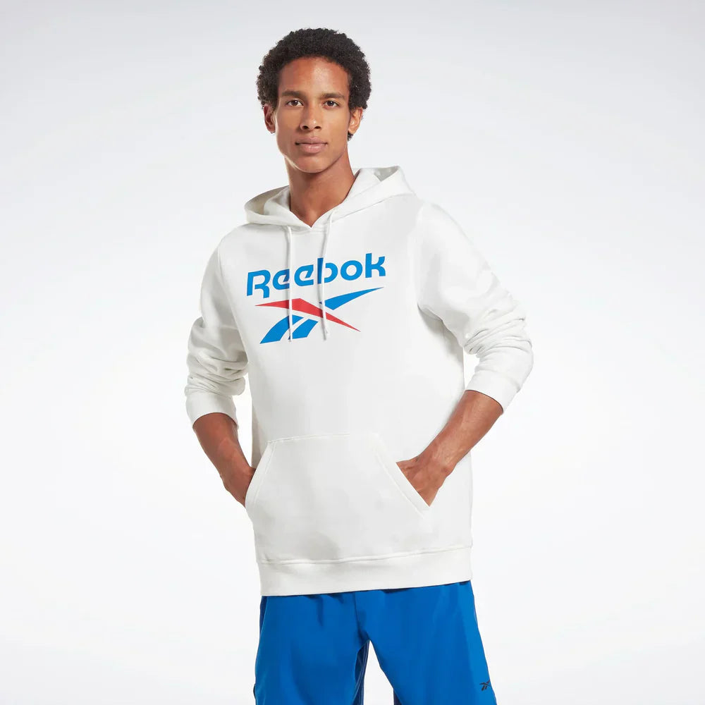 Reebok Identity Fleece Stacked Logo Pullover Hoodie