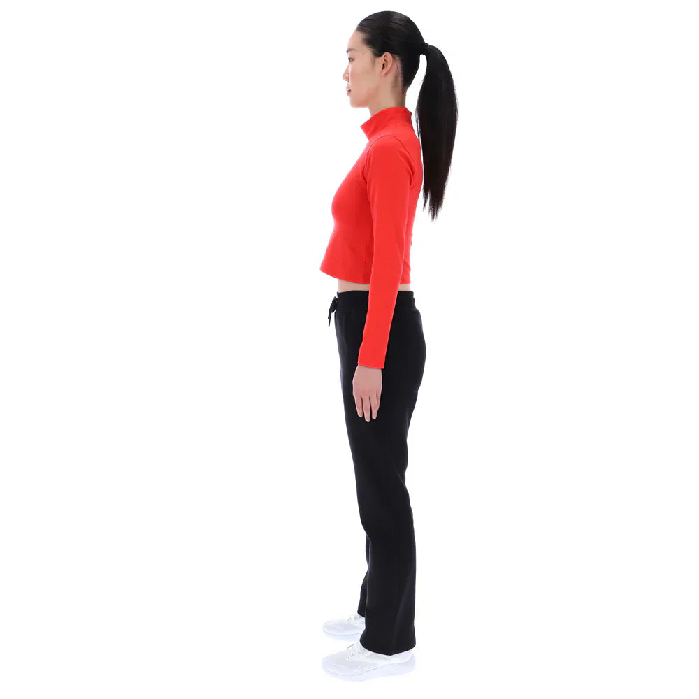 Jade Ls Roll Neck Slim Crop Top