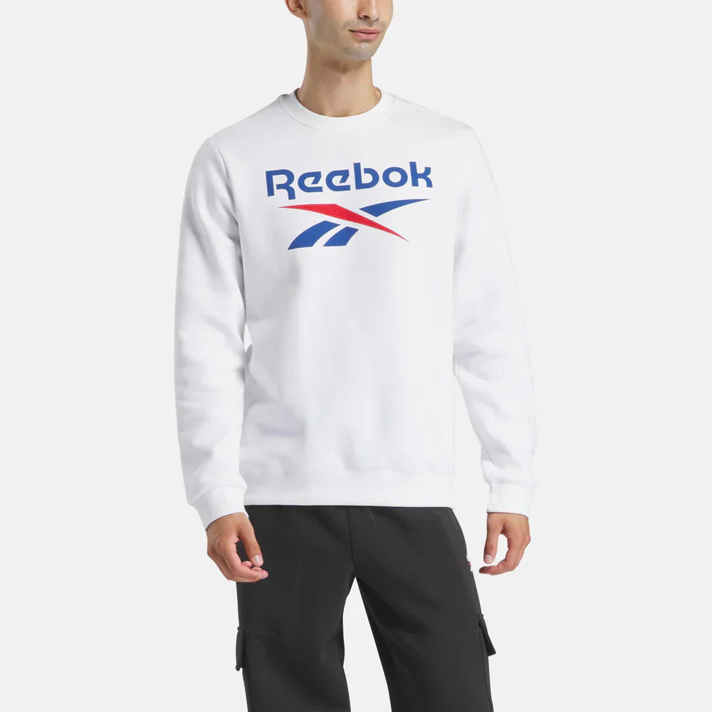 Reebok Identity Fleece Stacked Logo Crew Sweatshirt