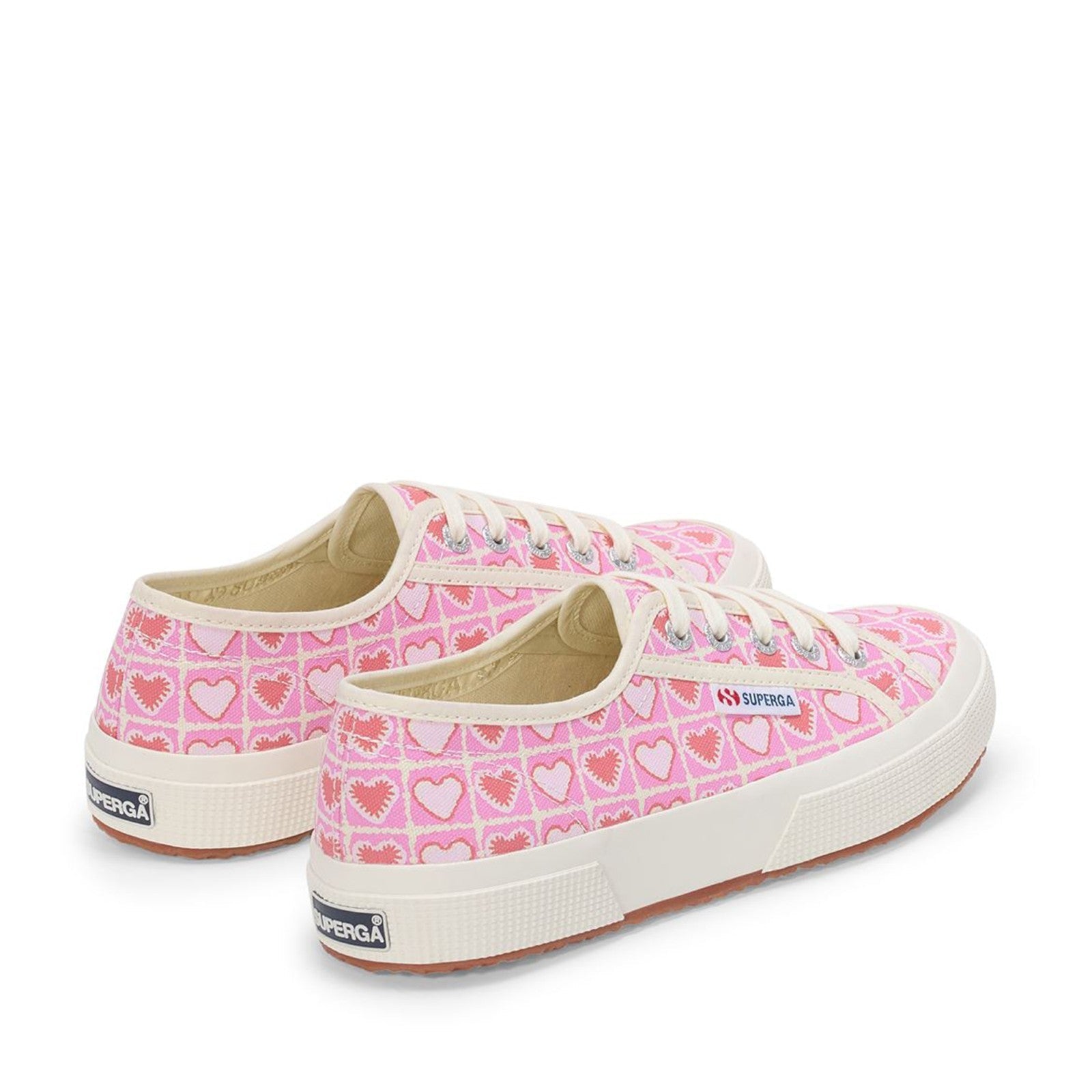 2750 HEART CROCHET - PINK BEIGE CORAL