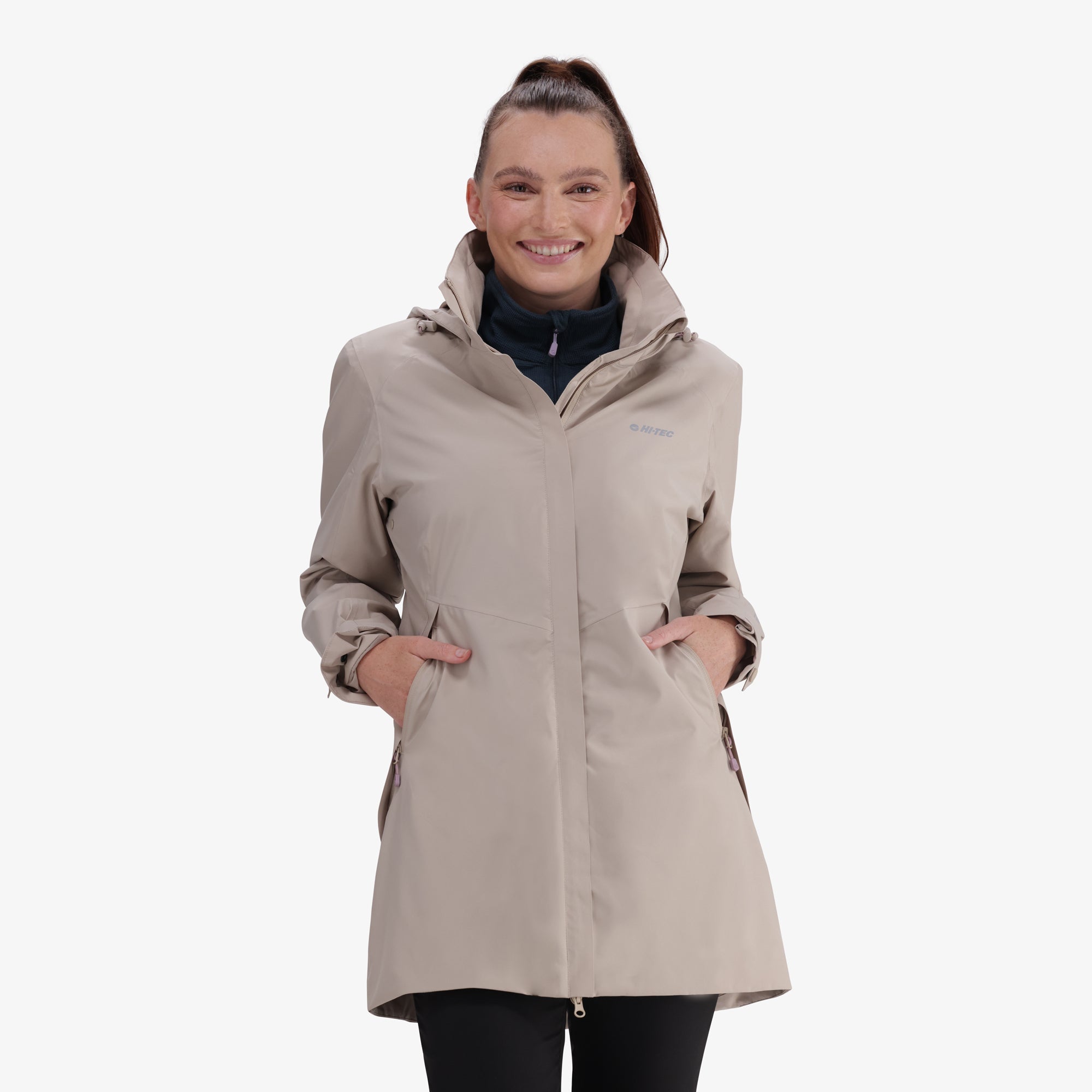 Hi-Tec Women's Waterproof Parka Jacket with Taped Seams and Hood