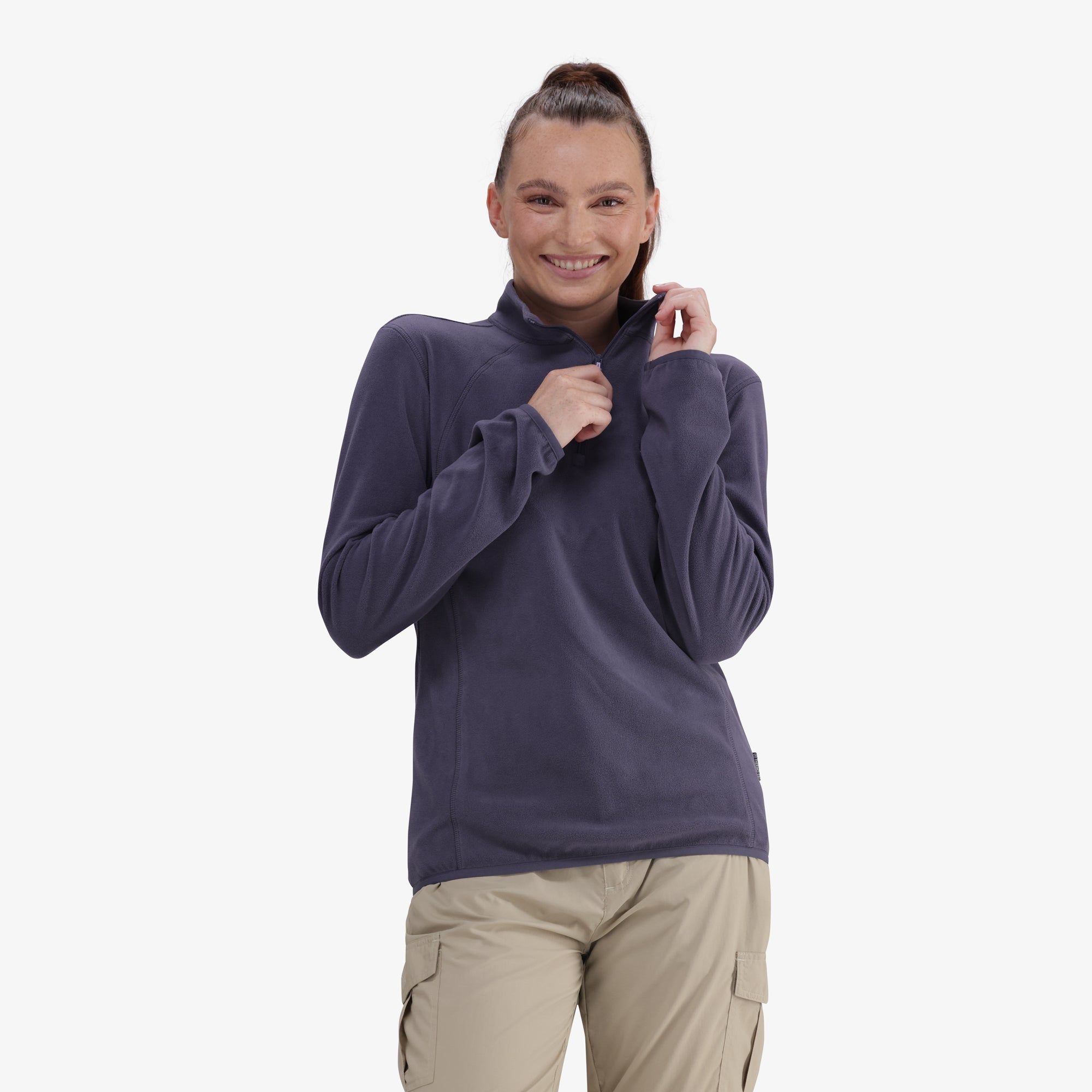 Hi-Tec Women's Performance Tech 1/4 Zip Microfleece Jacket Warm Layer