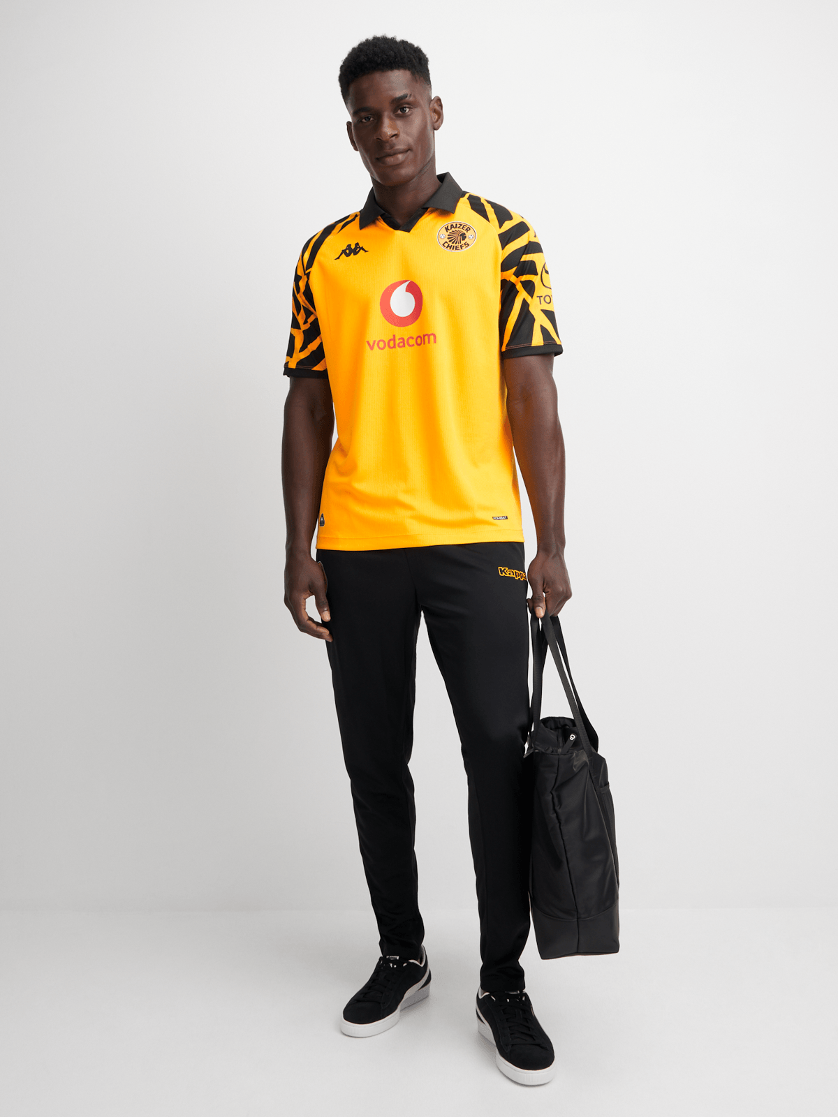 Kappa Men's Kaizer Chiefs Home 25/26 Yellow Stadium Soccer Jersey