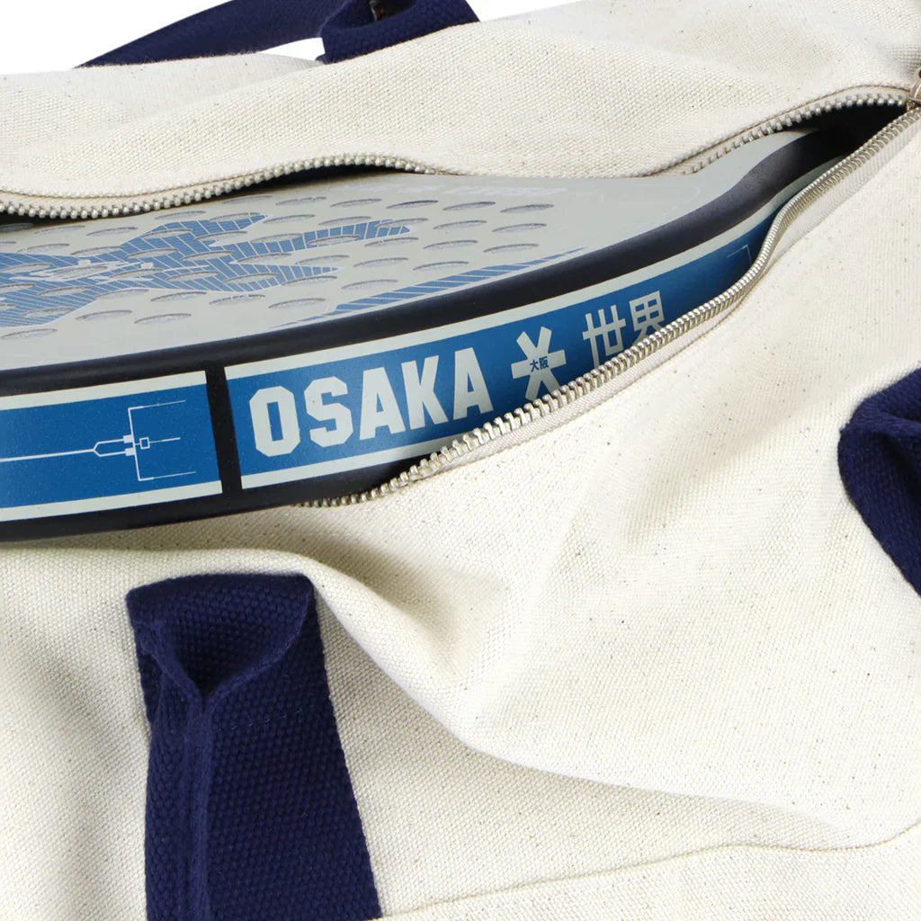 Osaka Padel Cotton Duffle Bag -Natural Raw Padel Racket