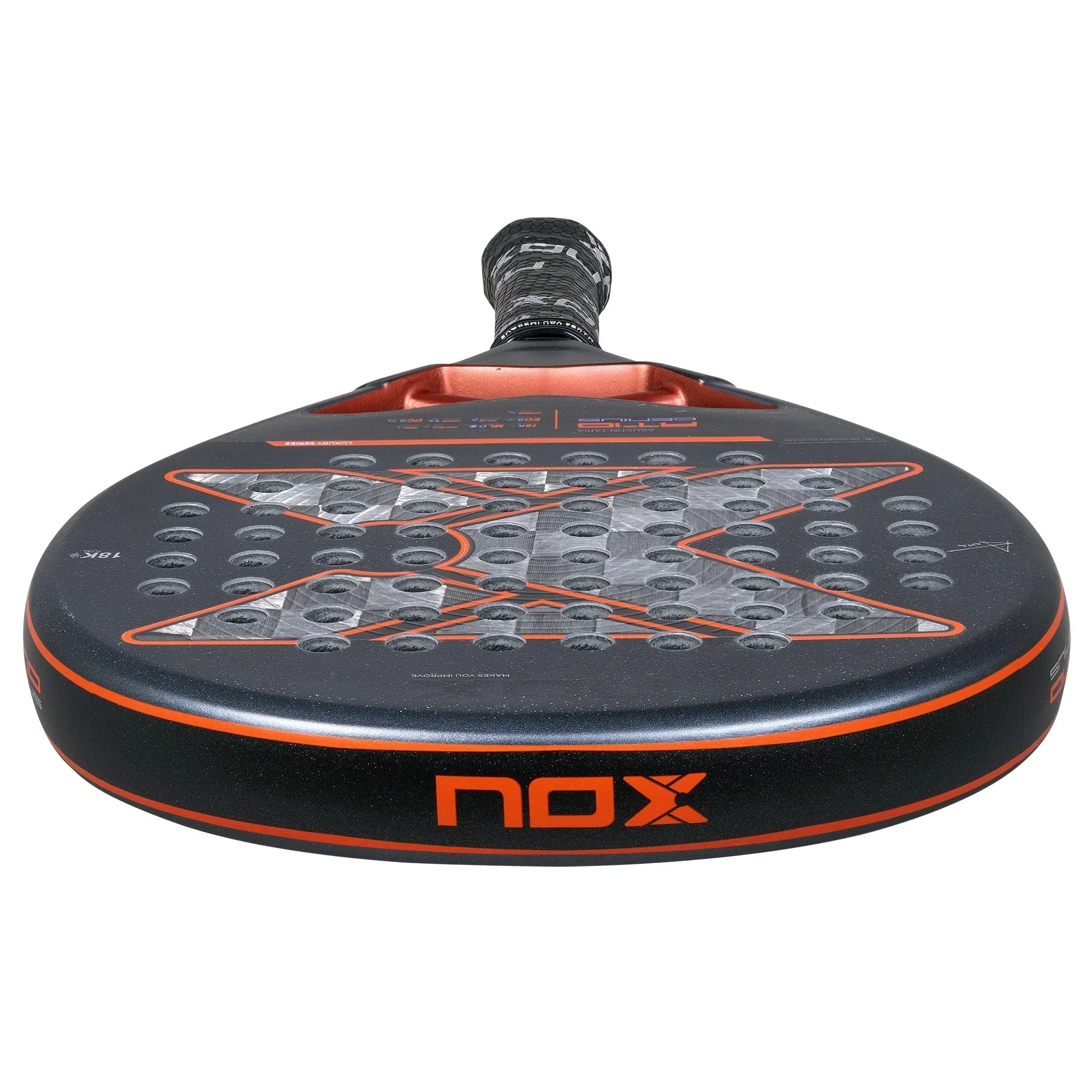 NOX AT10 Genius 18K Alum Padel Racket - Top