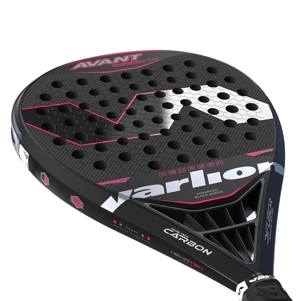Varlion Avant Carbon Ti Diffusor Black Padel Racket-Face