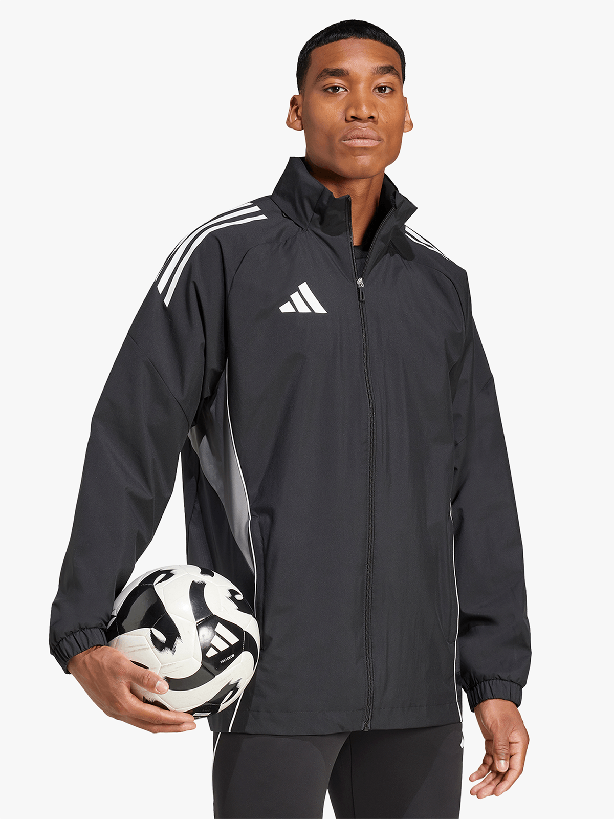 Adidas Men's Orlando Pirates Training Tiro 25 Black/White Full-Zip Performance Jacket