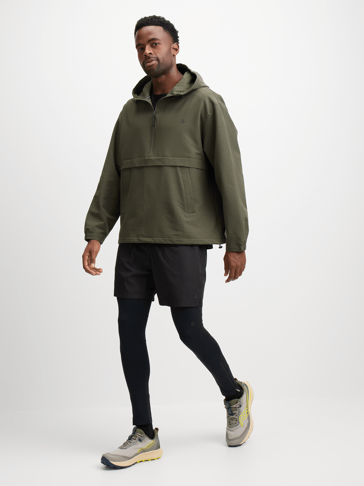 Men's Hybrid Performance Fatigue Jacket: Textured Zip-Through Design for Active Lifestyles