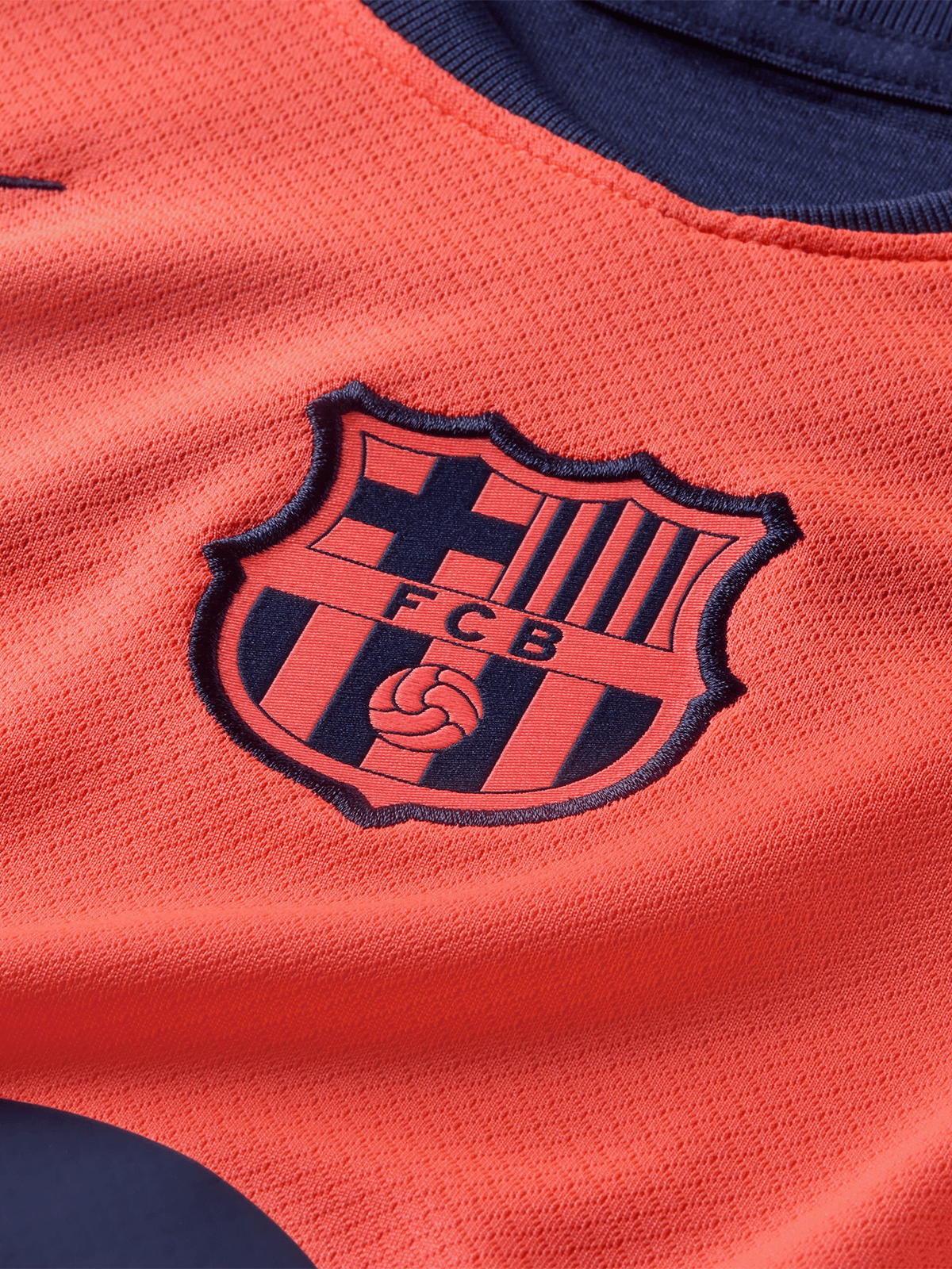 Nike Youth Barcelona 3rd 25/26 Mango/Navy Stadium Jersey
