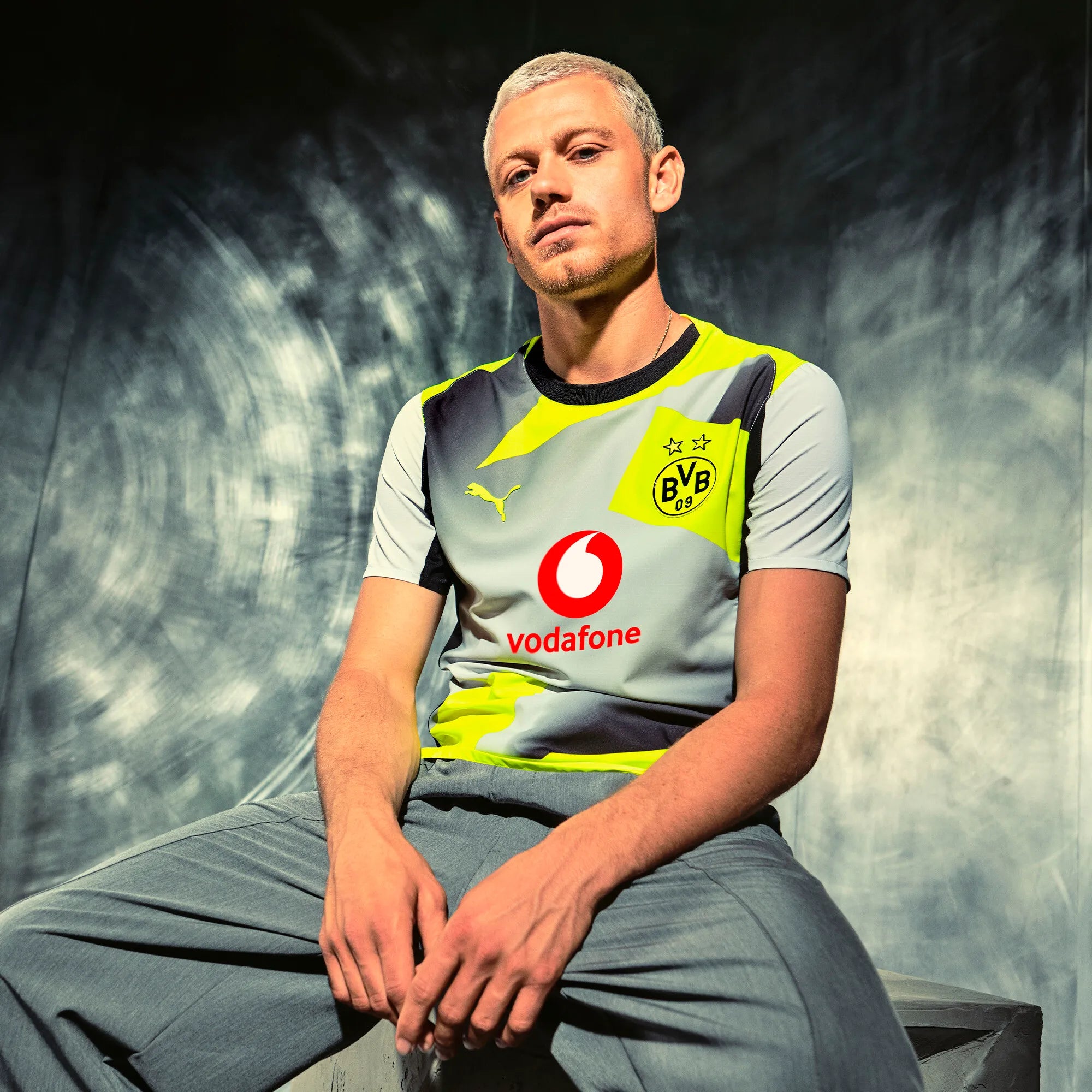 Puma Borussia Dortmund 25/26 Away Jersey Silver Mist-Yellow Alert