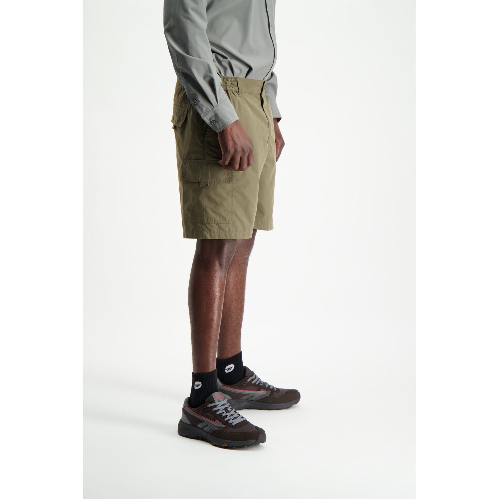 Durable Quick-Dry Men's Utility Cargo Shorts with Stash Pockets